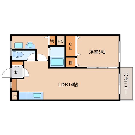 大和西大寺駅 徒歩13分 4階の物件間取画像